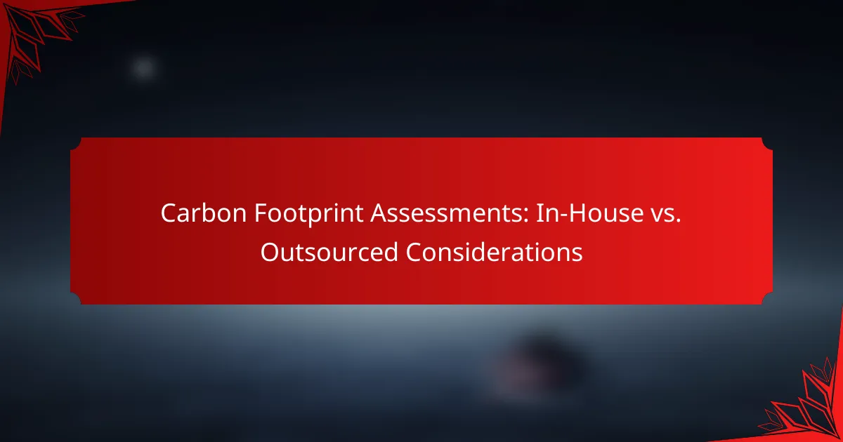 Carbon Footprint Assessments: In-House vs. Outsourced Considerations