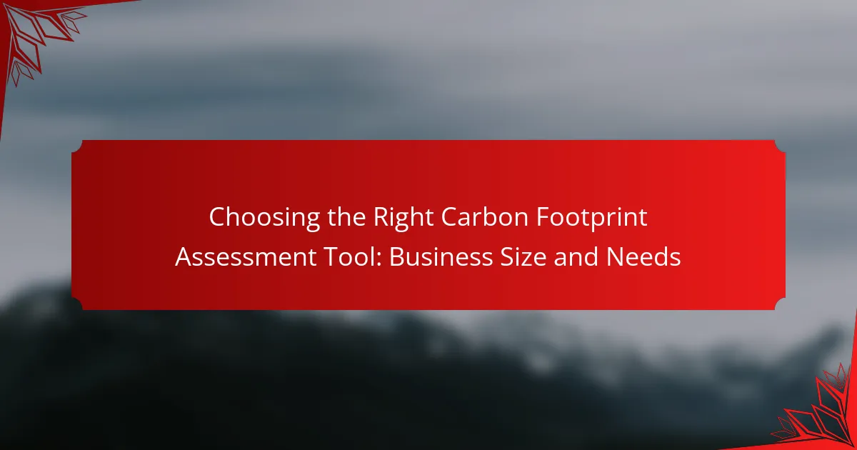 Choosing the Right Carbon Footprint Assessment Tool: Business Size and Needs