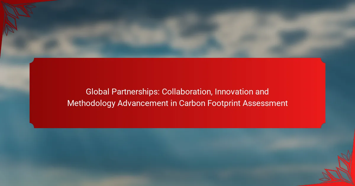 Global Partnerships: Collaboration, Innovation and Methodology Advancement in Carbon Footprint Assessment