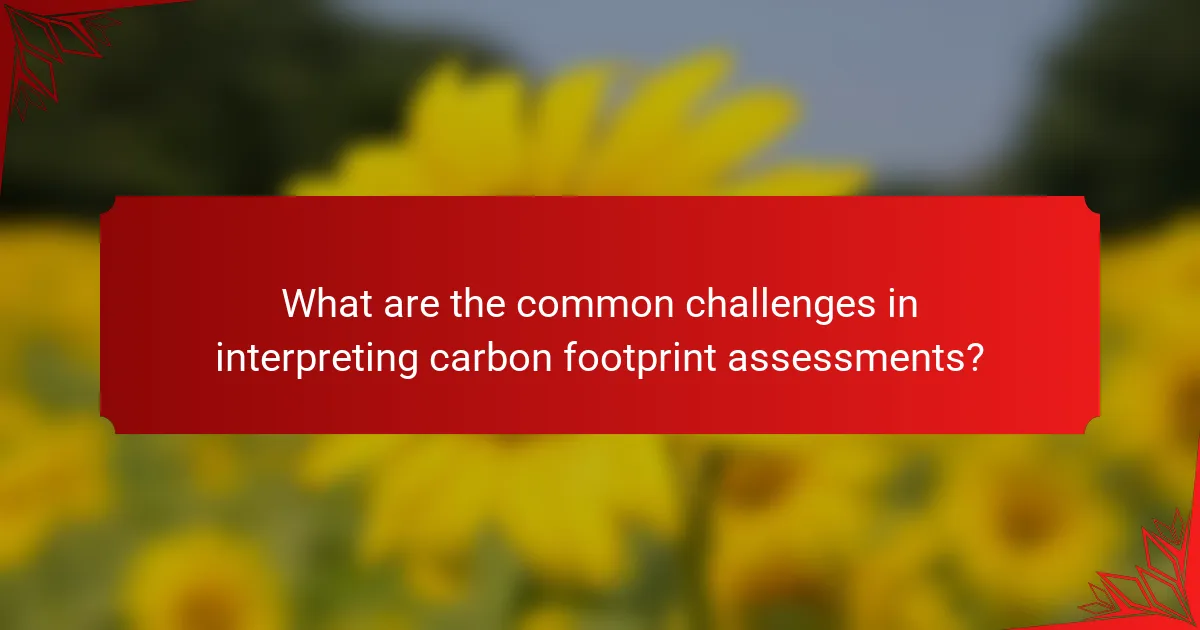What are the common challenges in interpreting carbon footprint assessments?